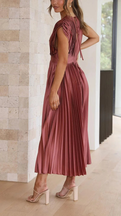 Sabine - Feminine Satin Dress for Special Occasions