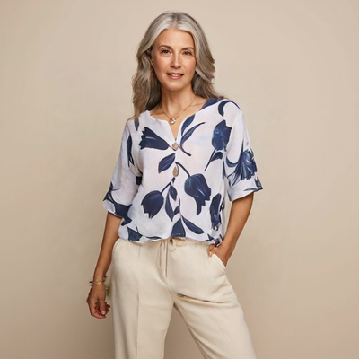 Lara | Floral V-Neck Blouse