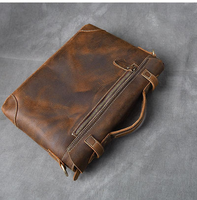 YPRES | Brown Leather Handbag