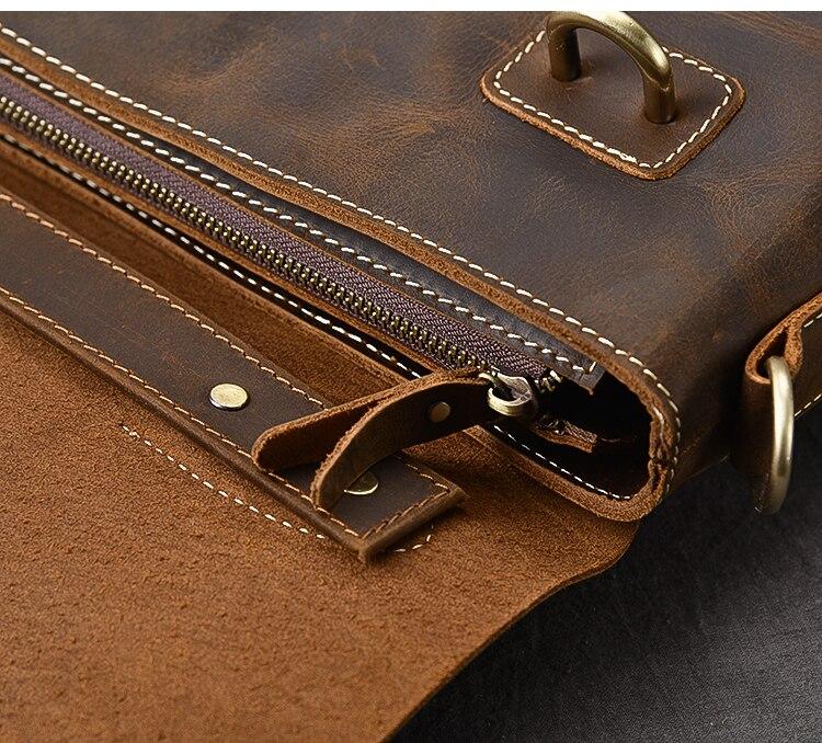 YPRES | Brown Leather Handbag