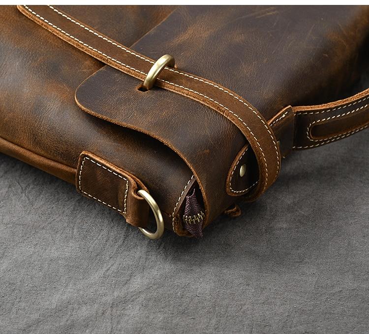 YPRES | Brown Leather Handbag