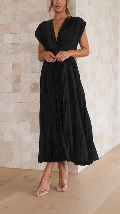Sabine - Feminine Satin Dress for Special Occasions