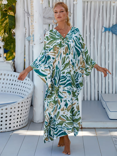 Nyxara - Tropical Resort Bamboo Maxi Dress
