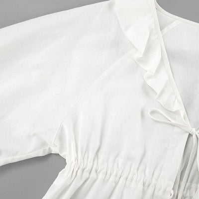 Alexa | Ruffled Front Tie Top & Short Set