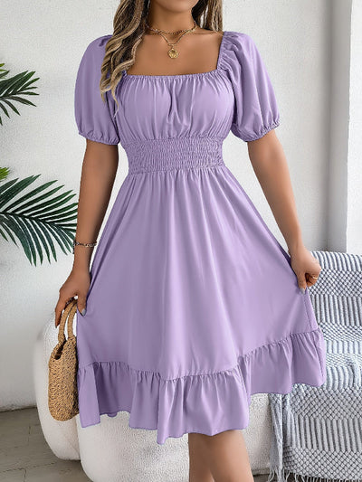 Nyxara | Elegant Puff Sleeve Dress