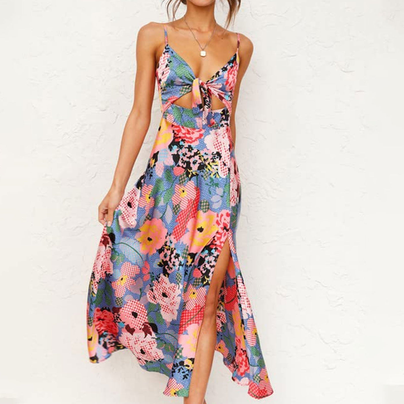 Bessy - Summery Sleeveless Floral Dress for Women