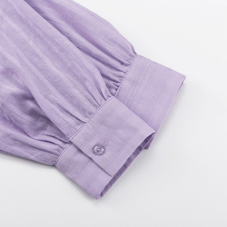 Violet | Light and Airy Button-Up and Shorts Ensemble