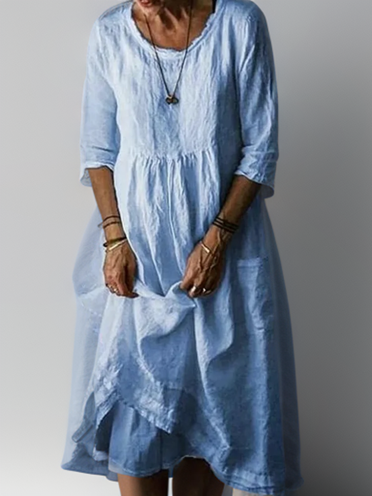Carolien - Maxi Dress with Loose Round Neckline
