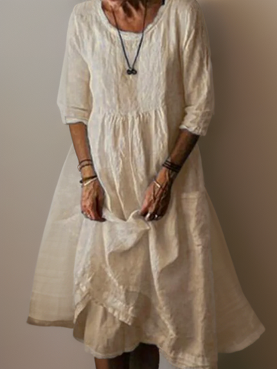 Carolien - Maxi Dress with Loose Round Neckline