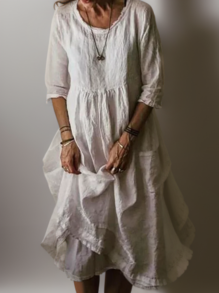 Carolien - Maxi Dress with Loose Round Neckline