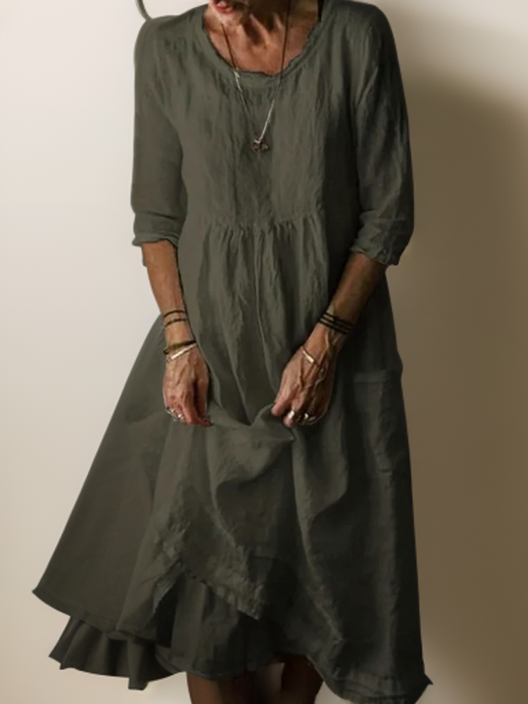 Carolien - Maxi Dress with Loose Round Neckline