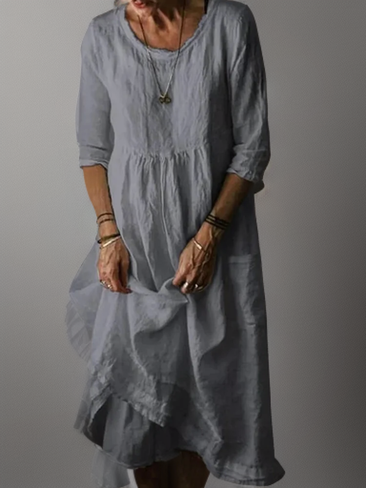 Carolien - Maxi Dress with Loose Round Neckline