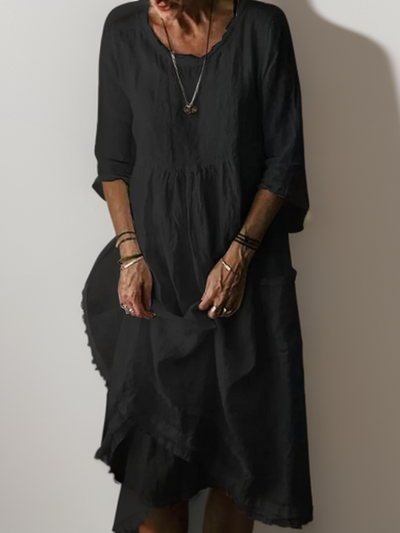 Carolien - Maxi Dress with Loose Round Neckline