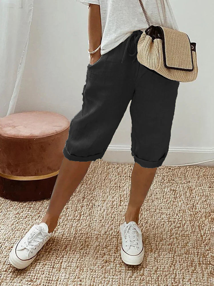 EVA™ - Cotton-Linen Women's Shorts