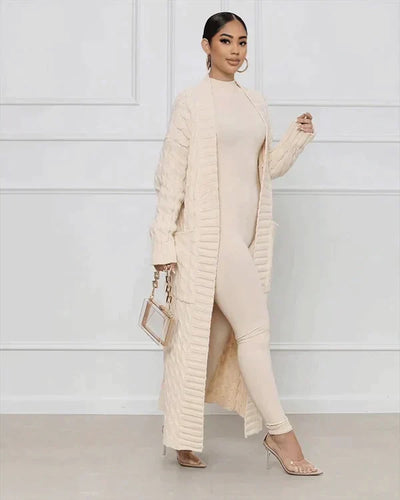 Theodora - V-neck Casual Long Cardigan