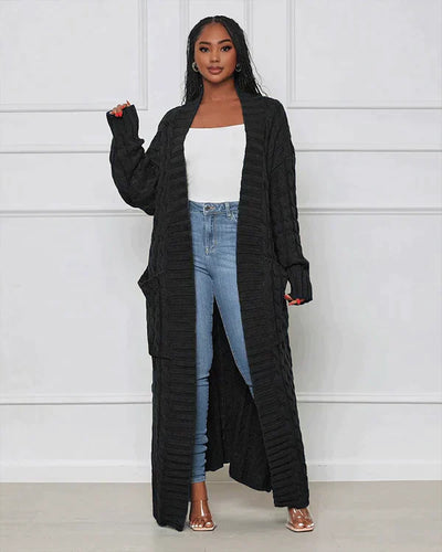 Theodora - V-neck Casual Long Cardigan