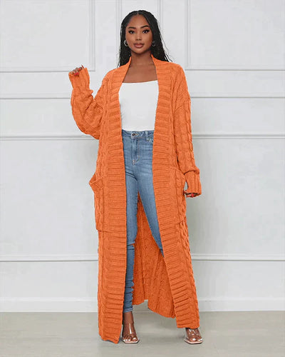 Theodora - V-neck Casual Long Cardigan