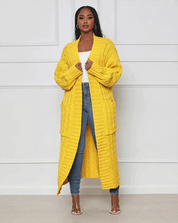 Theodora - V-neck Casual Long Cardigan