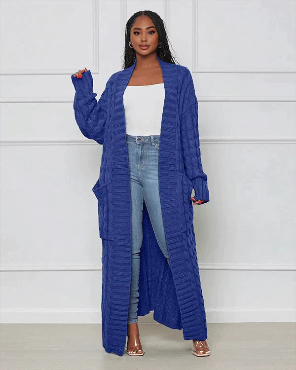 Theodora - V-neck Casual Long Cardigan