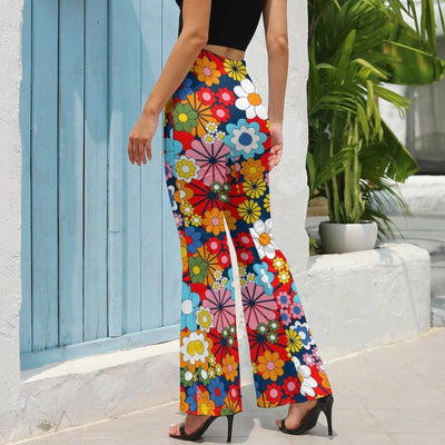 Zephyra - Lively Floral Flared Pants