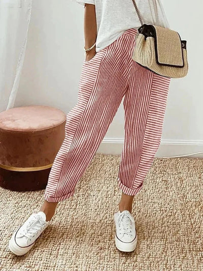 MILAN | STRIPED LINEN PANTS