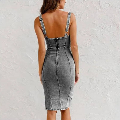 Taven | Sleek Denim Camisole Dress
